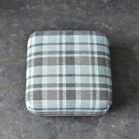 子ども用オットマン 【light blue check】キッズスツール