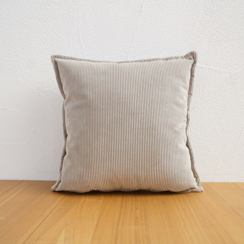 クッションカバー（小）コーデュロイ調　アイボリー