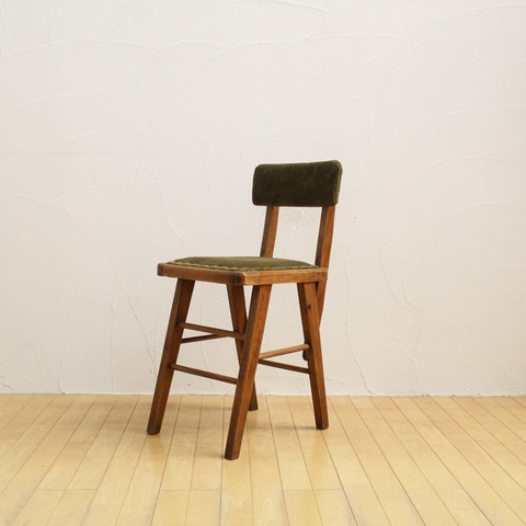 used リメイクチェア　コーデュロイ　カーキ　鋲