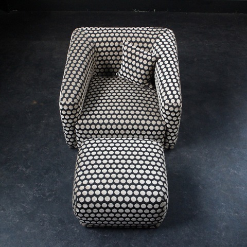 子ども用ソファとオットマンset 【polca dots】キッズソファ